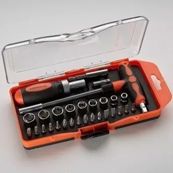 Набор торцевых головок и бит - Кузьмич НИК2-033/29, 29 предметов в коробке