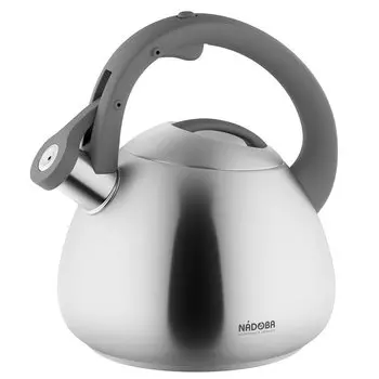 Nadoba Чайник со свистком Nita 726902 2.7 л, серебристый/серый
