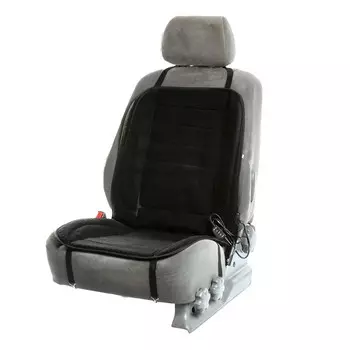 Накидка с подогревом 12 В со встроенным регулятором, искусственный мех, черный