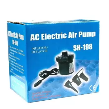 Насос электрический 12 В, 75 Вт, от прикуривателя, 3 насадки