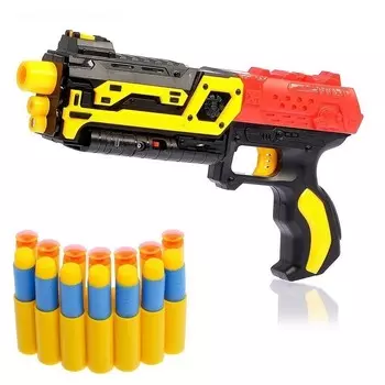 Нерф бластер с мягкими пулями присосками