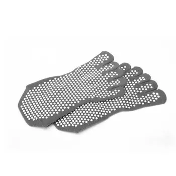 Носки противоскользящие для занятий йогой закрытые, серый