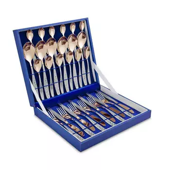 Нытва Набор столовых приборов Уралочка, 30 предметов серебристый/золотистый