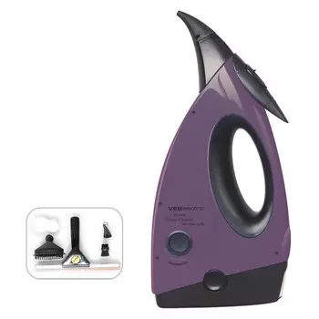 Отпариватель-пароочиститель VES V-ST03, 1550 Вт, 300 мл, пар 30 г/мин, 6 аксессуаров, фиолетовый