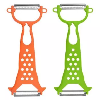 Овощечистка с 2 лезвиями, цвет микс