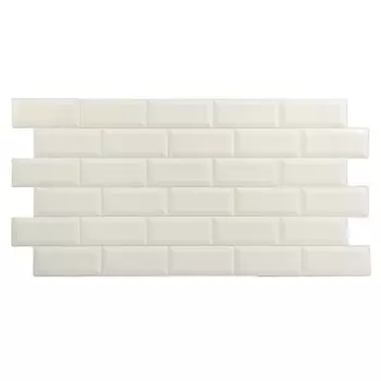 Панель ПВХ плитка - Кабанчики, бежевая, 485х960