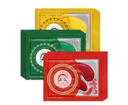 Патчи с экстрактом красного женьшеня - Crystal Collagen Gold Red Ginseng, 2х3 г