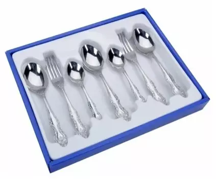 Павловский завод им. Кирова Набор столовых приборов Тройка, 36 предметов серебристый