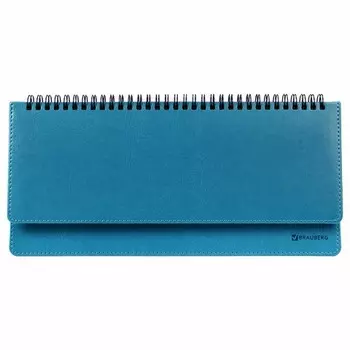 Планинг BRAUBERG Rainbow недатированный, искусственная кожа, 60 листов, бирюзовый