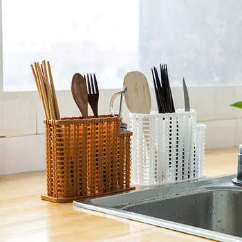 Плетеный органайзер для кухни, коричневый