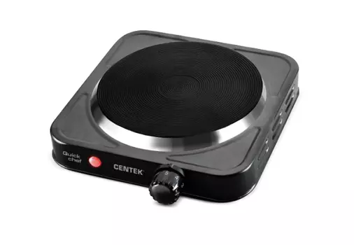 Плитка электрическая Centek CT-1506 Black 1конф ЧУГУН 155мм, 1000Вт, индикатор работы