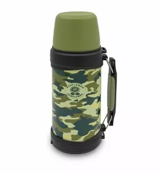 Подсолнух-Sunflower SVH1000C Термос с узким горлышком ХАККИ с ручкой пробка с кнопкой