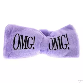 Повязка на голову бант OMG, фиолетовый