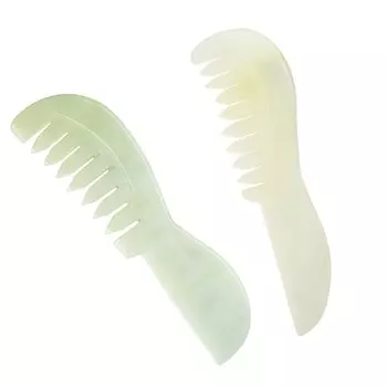 Расческа с ручкой (для головы), нефрит