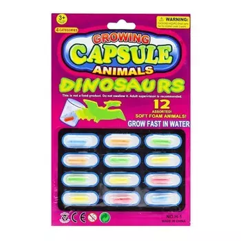 Растущие животные в капсуле - Динозавры, набор 12 шт.