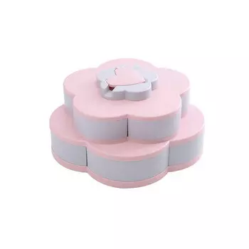 Раздвижная менажница для сухофруктов и конфет Candy Box Pattern Rotating, розовый