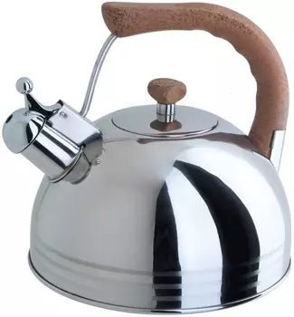 REGENT inox Чайник со свистком Linea TEA LUXE 3.8 л, серебристый