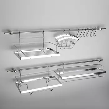 Рейлинговая система для кухни - базовый набор, 16 предметов