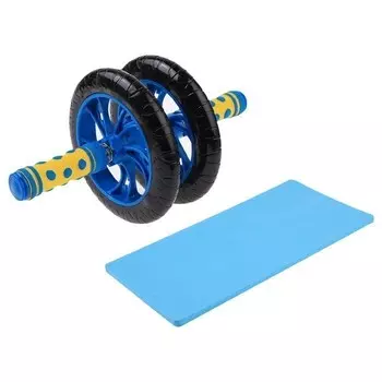 Ролик для пресса 2 колеса, с ковриком, цвета цвет микс