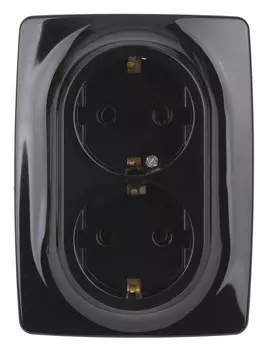 Розетка ЭРА 12 2x2P E Schuko 16A 250V 12-2106-06 Б0031233