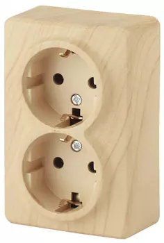 Розетка ЭРА Эксперт 2х2P E Schuko 16A 250V 11-2205-11 Б0020693