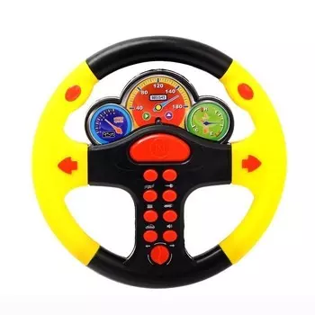 Руль музыкальный - Гонщик N1, световые и звуковые эффекты, русская озвучка