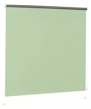 Рулонная штора Blackout Brabix светонепроницаемая миниролло (светло-зеленый/серебро), 50х175 см