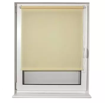 Рулонная штора Brabix Лён кремовый S-21, 70х175 см