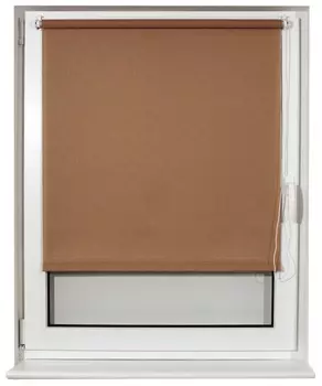 Рулонная штора Brabix Лён темно-бежевый S-36, 60х175 см