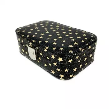 Шкатулка для ювелирных изделий Звёздочки, 15х10х6 см, чёрный