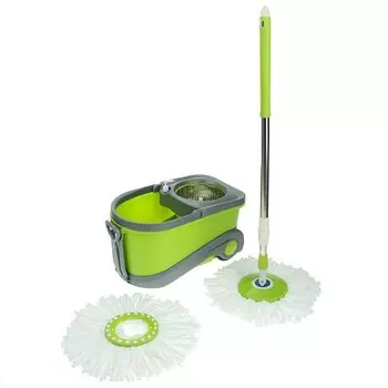 Швабра с ведром на колесах Super Spin Mop - премиум класс