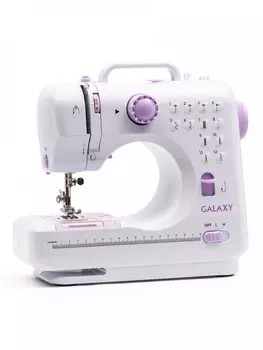 Швейная машина Galaxy GL 6500, 12 видов строчки, адаптер питания 6 В, LED-подсветка, белая