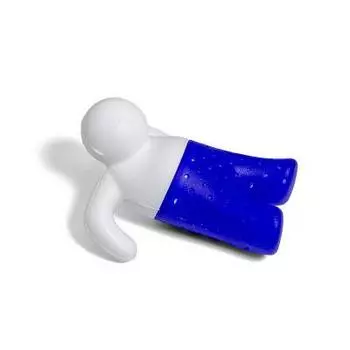 Силиконовое ситечко для заваривания чая - Человечек, синий