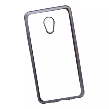 Силиконовый чехол «LP» для Meizu Pro 6 Plus TPU (прозрачный с черной хром рамкой) европакет
