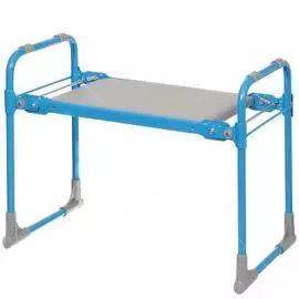 Скамейка садовая СКМ с мягким сиденьем, голубой