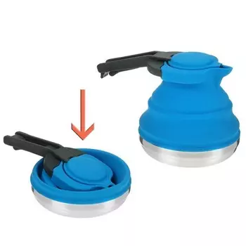 Складной силиконовый чайник для путешественников