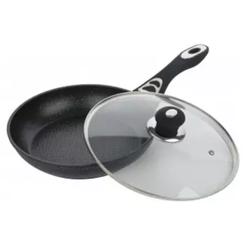 Сковорода Bekker с крышкой (мраморное покрытие) BK-3767, 30 см