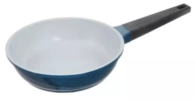 Сковорода Biostal Bio-FPD-24, 24 см, синий/серый