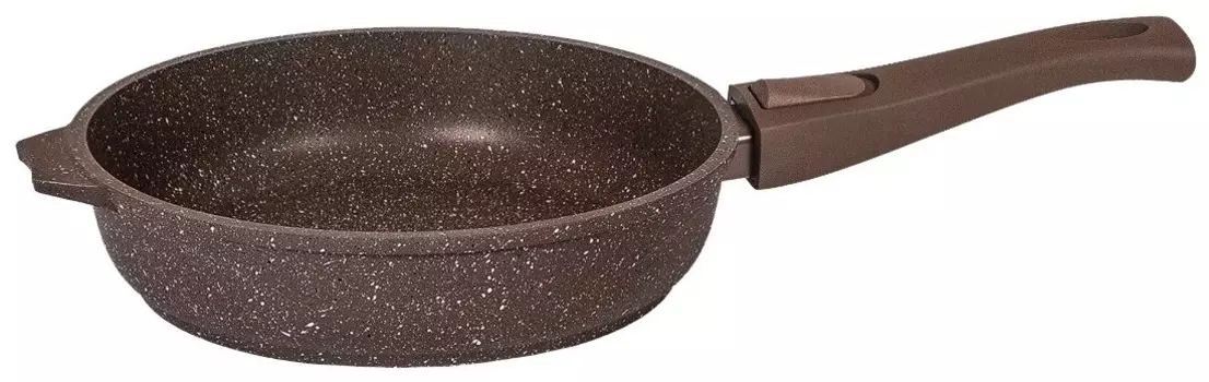 Сковорода Мечта Гранит , 30 см, съемная ручка, гранит brown