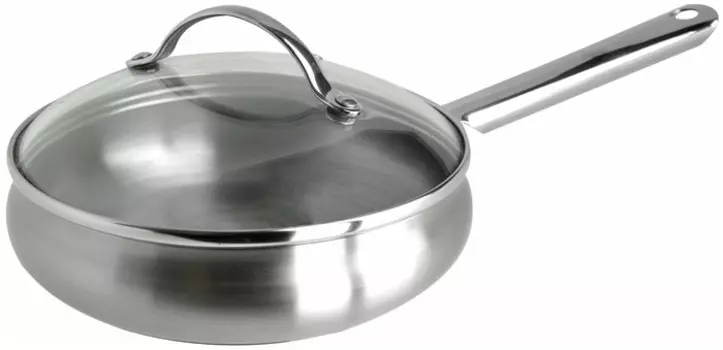 Сковорода REGENT inox Apple, 24 см, с крышкой, стальной