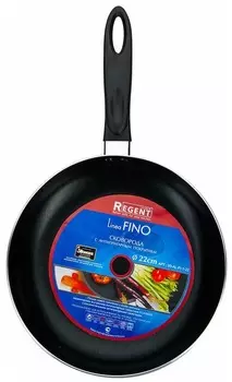 Сковорода REGENT inox Fino , 22 см, черный