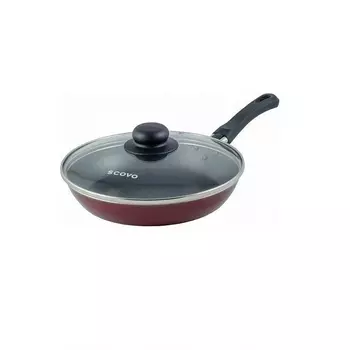 Сковорода Scovo Expert СЭ-029, 26 см, с крышкой, бордовый