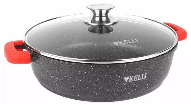 Сковорода-сотейник с мраморным покрытием Kelli 5.0л KL-4001-28