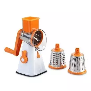 Слайсер со сменными насадками 3 в 1 KL-01113 Kelli белый/оранжевый