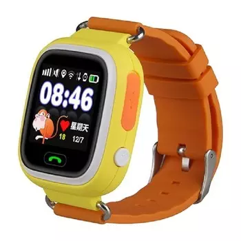 Smart Baby Watch Q80 - умные детские часы с GPS, Оранжевый