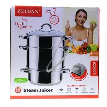 Соковарка ZEIDAN Z-50229 обьем 8л, нержавеющая сталь