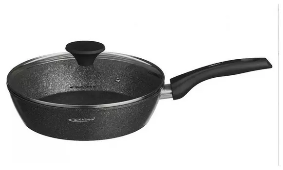 Сотейник Катунь Базальт КТ- АЛ03- СТК24, 24см с/кр а/пр глубокий 6,0см