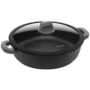 Сотейник Nadoba Dara 729115, 28 см, с крышкой, черный
