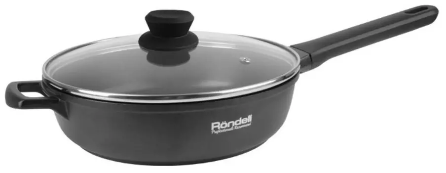 Сотейник Rondell Zeita Neu RDA-1203, 28 см, с крышкой, черный