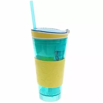 Стакан непроливайка-контейнер 2в1 Snackeez, Голубой